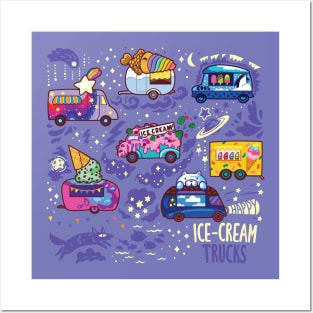 Ice-cream trucks Posters and Art